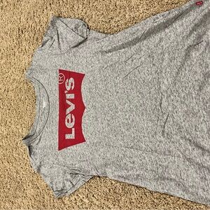 Levi's Heather Gray Tee with Red Logo